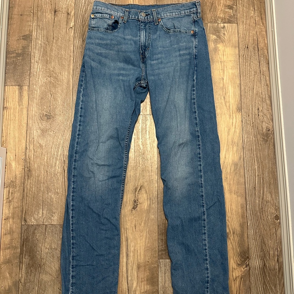 Blue Straight-Leg Denim Levi Jeans